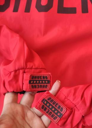 Чорна червона двостороння довга демі куртка оверсайз із принтом написами ohueno жіноча чоловіча7 фото