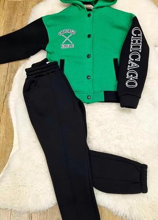 Крутезний теплий костюмчик для дівчаток