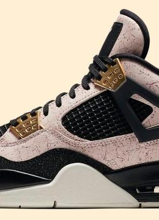 Кроссовки женские air jordan retro 4 retro, розовые (аир джордан ретро, джорданы, кросівки)