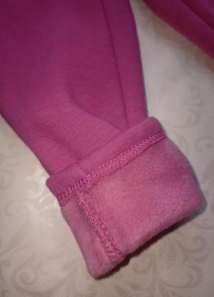 Утепленные лосины - штаны ovs на девочку от 9 до 12 месяцев. лосины для девчонки. 49012 фото