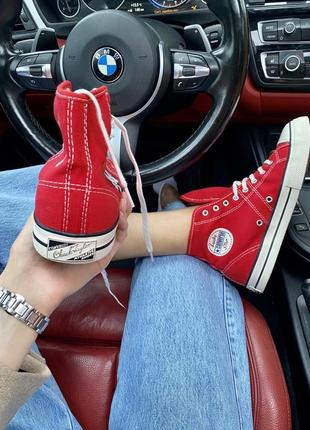 Кеды converse женские красные3 фото