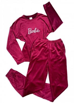 Велюровый женский костюм barbie,s m l xl