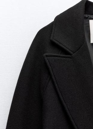 Длинное пальто на основе шерсти с поясом8 фото