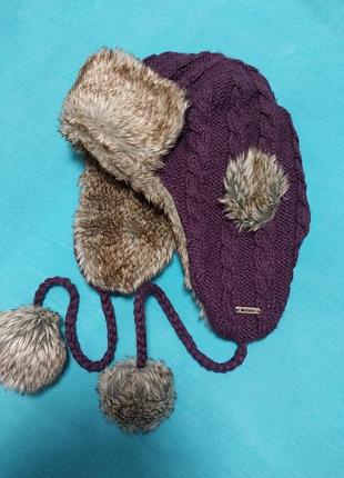 Стильная качественная теплая шапка moshiki из шерсти на флисе