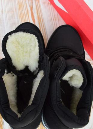 Nike дутики женские высокие черные с белым кроссовки на платформе теплые с мехом отличное качество зимние10 фото