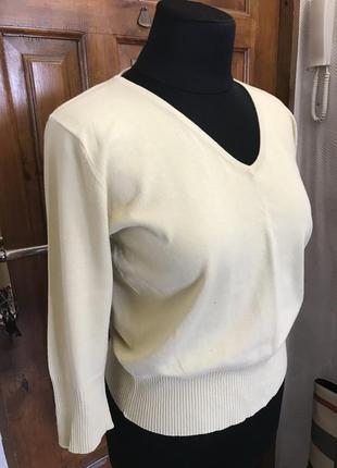 Пуловер женский ванільного цвета размер м пог-502 фото
