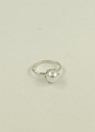 Классическое кольцо с жемчугом5 фото