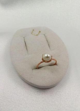Классическое кольцо с жемчугом2 фото