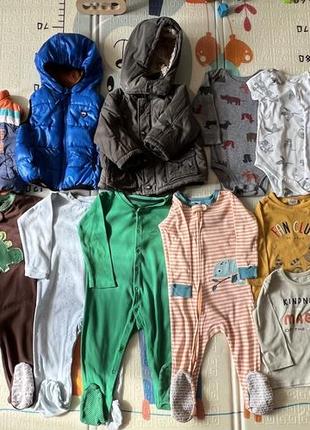 Вещи на ребенка 9-12 месяцев, пакет вещей на ребенка 1 года, слипы, курточка, шапка-шлем3 фото