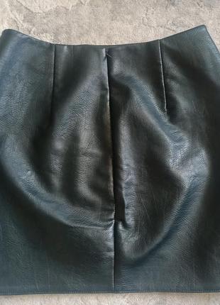 Стильная красивая юбка эко-кожа, zara2 фото