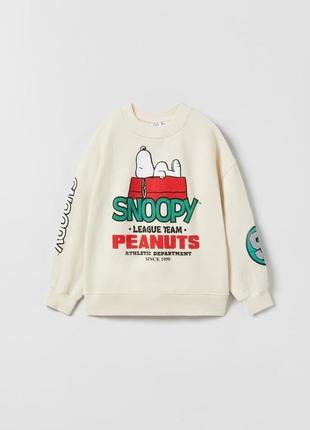 Кофта zara свитшот zara батник snoopy світшот zara snoopy батнік zara світшот снупі;