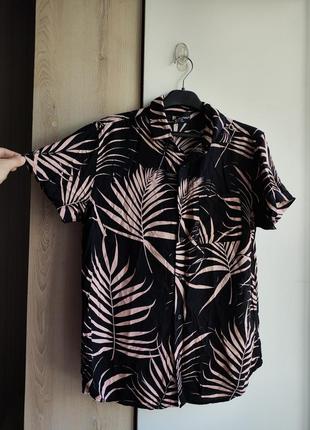 🔥🔥розпродаж🔥🔥 сорочка гавайська літня гавайка рубаха гавайская рубашка пальмы в пальмах2 фото