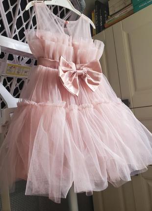Сукня для дівчинки святкова нова дитяча дуже пишна плаття 1рік рочок 1 2 3 4 5 роки рожева на день народження свято весілля плаття принцеси красиве5 фото