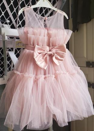 Сукня для дівчинки святкова нова дитяча дуже пишна плаття 1рік рочок 1 2 3 4 5 роки рожева на день народження свято весілля плаття принцеси красиве4 фото
