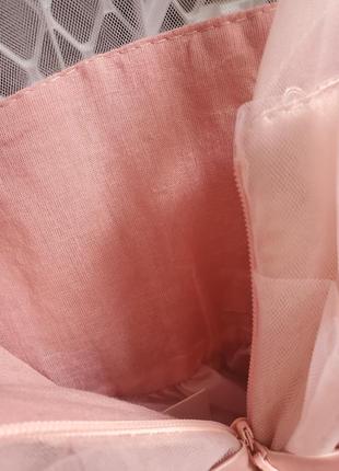 Детское пышное платье платье для девочки на 1 год годик на день рождения праздник розовая принцессы9 фото