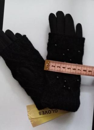 Женские теплые перчатки на флисе и митенки   2 в 1, новые, разные расцветки2 фото