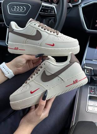 Зимние кроссовки nike air force 1 winter beige brown (мех)36-37-38-39-40-412 фото