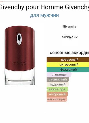 Givenchy pour homme edt 100 ml3 фото