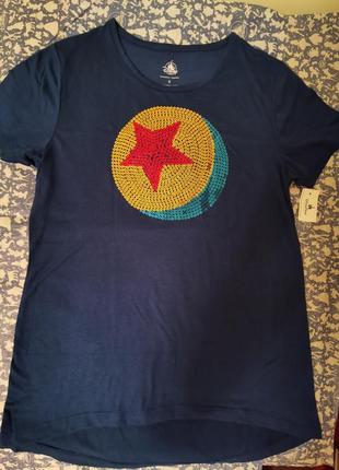 Женская футболка с пайетками pixar ball, s, оригинал disney store2 фото