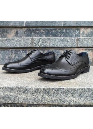 Мужские туфли броги – стильно и качественно (кожа)1 фото