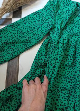Яркое скленое платье в леопардовый принт подойдет для беременной6 фото