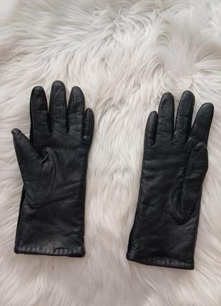 Шкіряні рукавиці, жіночі теплі рукавиці, зимові чорні рукавиці зі шкіри,рукавиці шкіра шерсть2 фото