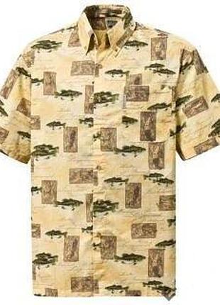 Рубашка columbia long line print 100% х/б - s, m