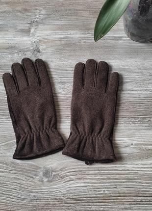 Вовняні шкіряні рукавички vera pelle