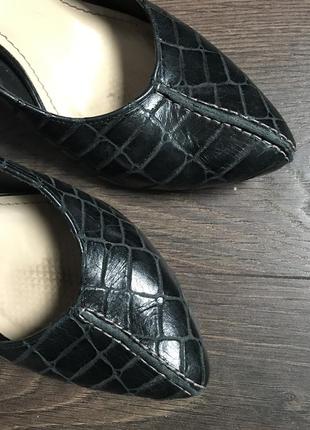 Кожаные туфли braska под крокодила3 фото