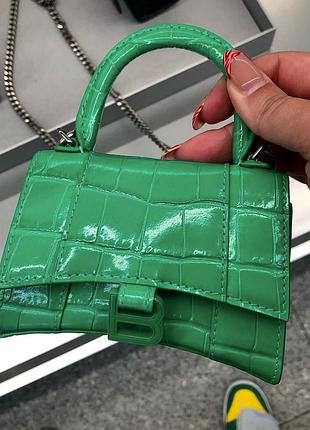 Преміальна мікро сумочка balenciaga через плече або на пояс вичинка шкіри під рептилію