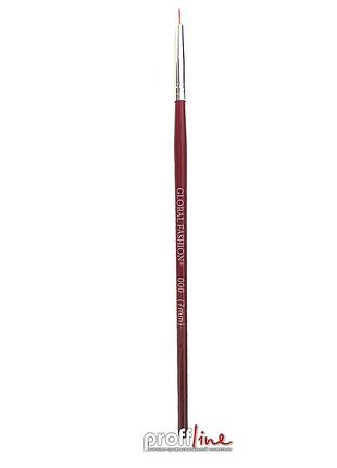 Кисть лайнер для тонких линий global fashion № 003