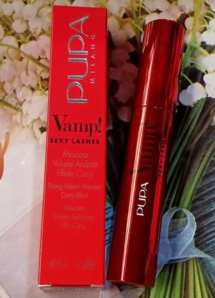 Pupa vamp! sexy lashes mascara. оригинал! тушь для ресниц. італія.2 фото