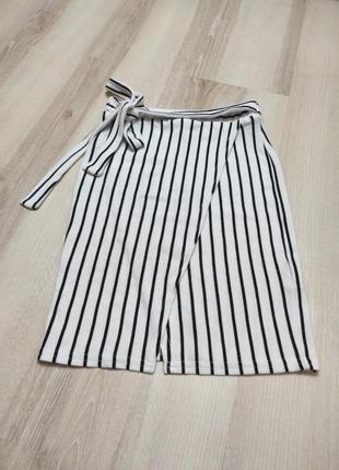 Стильная юбка на запах, удлиненная юбочка с запахом на подростка или р-р ххс8 фото