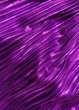 Яркая фиолетовая юбка плиссе ivyrevel с рюшами и воланами ярусная юбка в виде zara h&amp;m праздничная нарядная7 фото