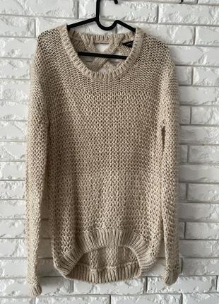 Гарний светр в’язаний сітка с 8