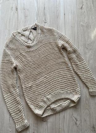 Красивый свитер вязаный сетка с 85 фото