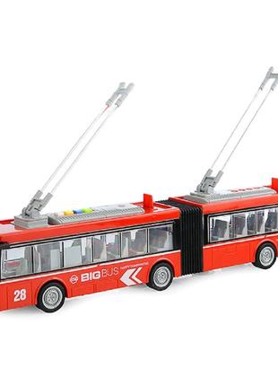 Дитяча ігрова модель тролейбус автопром 7951ab масштаб 1:16 nia-mart, дитяча машинка