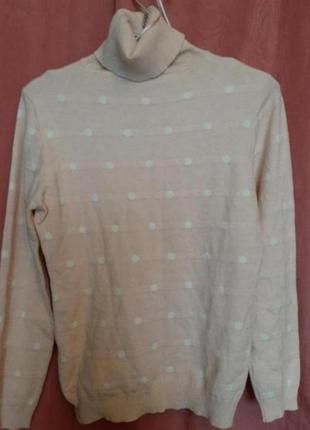 Милый свитерок, гольф в горошек