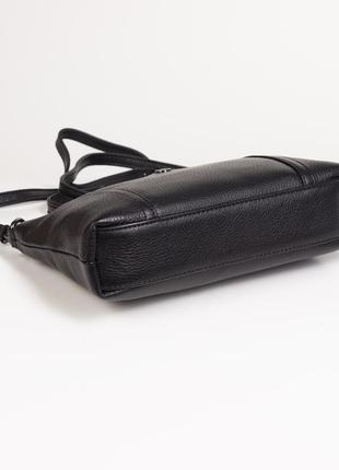 Женская кожаная сумка кросс-боди karya 2437-45 черная5 фото