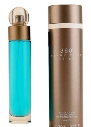 Чоловіча туалетна вода perry ellis 360° for men (перрі аліс 360) 100 мл