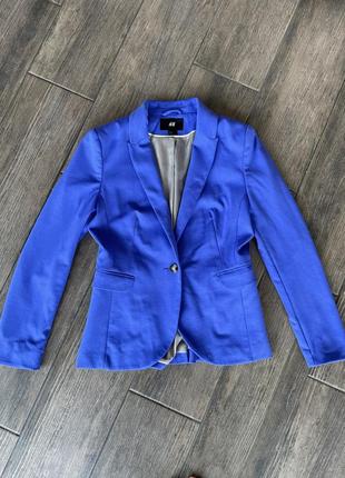 H&amp;m пиджак жакет синий s с 38 куртка7 фото