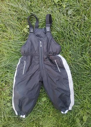 Зимові лижні штани напівкомбінезон на 9-12 місяців 80 см