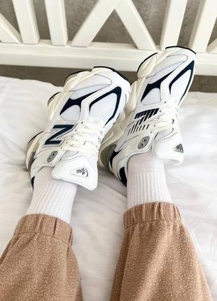 Круті кросівки new balance 9060 « white navy »