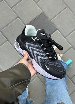 Кожаные кроссовки nike air max tw black/white