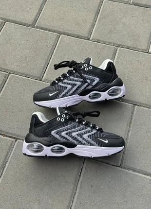 Кожаные кроссовки nike air max tw black/white8 фото