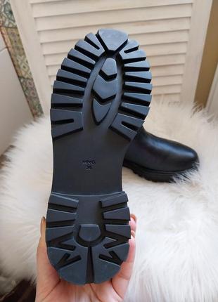 Ботики ботинки кожа черные женские mango4 фото