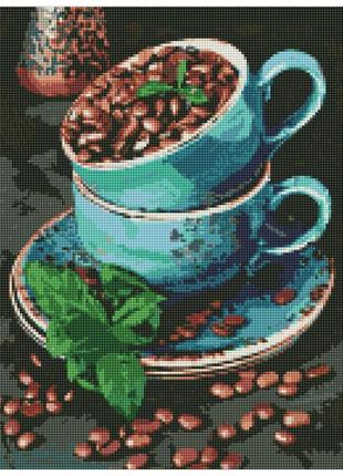 Алмазная мозаика ароматные кофейные зерна идейка amo7486 40х50 nia-mart