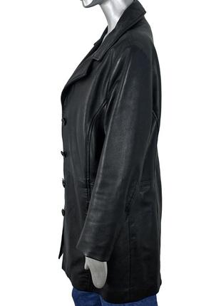 Винтажная женская кожаная куртка, пиджак, пальто5 фото