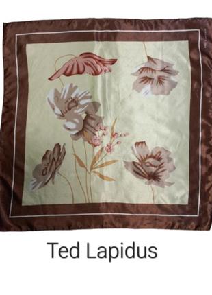 Новый атласный платок каре с принтом tеd lapidus1 фото