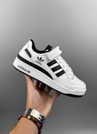 Женские кроссовки adidas forum low white black женккие кроссовки адедас форум белые с черням